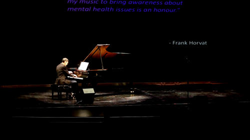 Frank Horvat performs and speaks at the Gala for Mental Health at the Richmond Hill Centre for Performing Arts