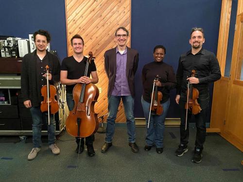 Album Recording Team: Matt Antal (viola), Samuel Bisson (cello), Frank Horvat (composer), Tanya Charles Iveniuk (violin), Alex Toskov (violin)
