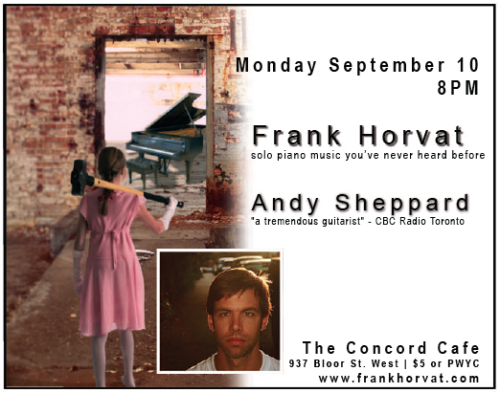 Frank Horvat and Andy Sheppard Concert Poster