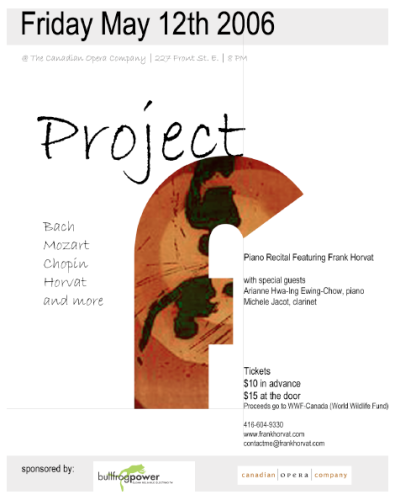 ProjectF - Frank Horvat Concert Poster