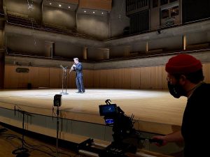Music for Self-Isolation album recording at Roy Thomson Hall - Aleh Remezau and Adam Crosby