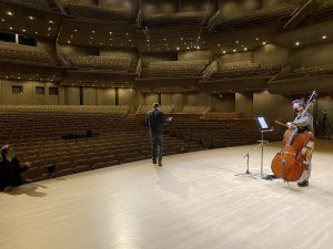 Music for Self-Isolation album recording at Roy Thomson Hall - Frank Horvat, Dennis Patterson and Theodore Chan