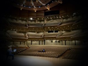 Music for Self-Isolation album recording at Roy Thomson Hall - Jen Stephen and Frank Horvat