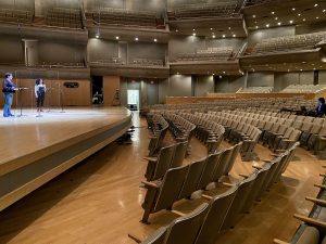 Music for Self-Isolation album recording at Roy Thomson Hall - Tara Baxendale and Iris Rodrigues