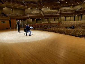 Music for Self-Isolation album recording at Roy Thomson Hall - Brent Crawford, John Campbell and Frank Horvat
