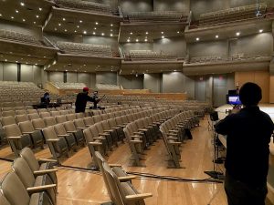 Music for Self-Isolation album recording at Roy Thomson Hall - Frank Horvat, Adam Crosby and Mark Zanin