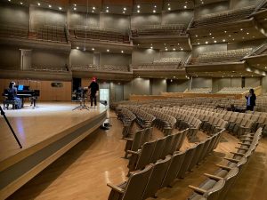 Music for Self-Isolation album recording at Roy Thomson Hall - Lisa Tahara, Adam Crosby, Frank Horvat