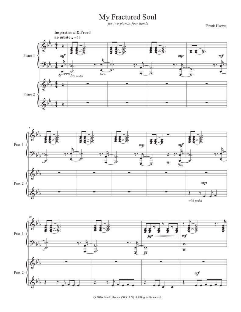 You Haven't Been album music - composed by Frank Horvat