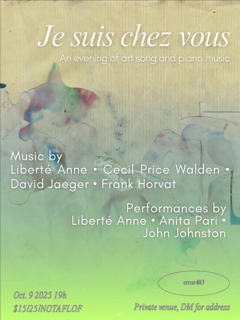 Anita Pari performs More Rivers in Montreal