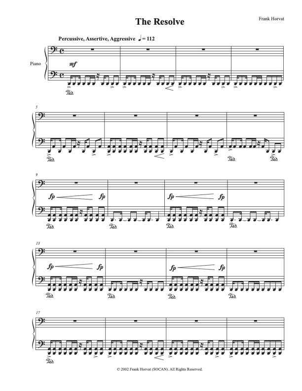 I'll Be Good album music - composed by Frank Horvat