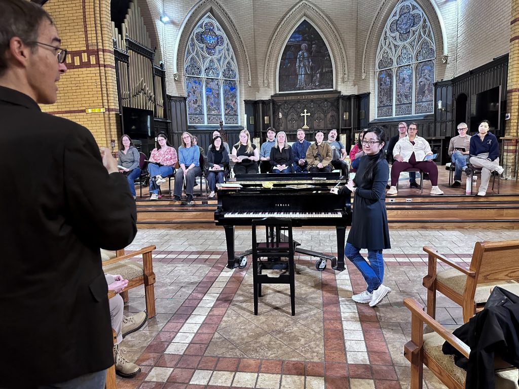 Rehearsal of Praying to Trees with Cantabile Chamber Singers conducted by Cheryll Chung